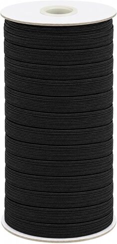 Flat Elastic Band for Sewing, 1/8 inch 50 Yards High Elasticity White Elastic Cord Elastic Rope Knit Elastic Spool for Sewing DIY Crafts(White,1/8 Inch * 50 Yard) in Kuwait