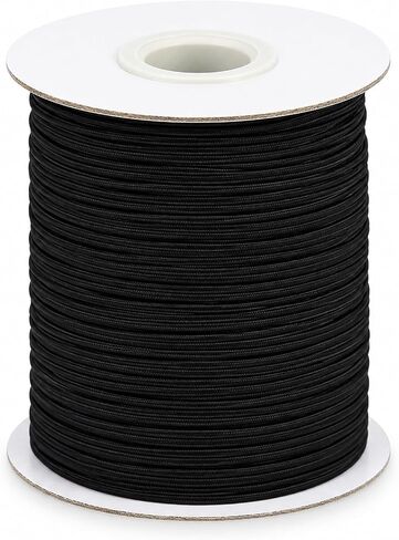 Flat Elastic Band for Sewing, 1/8 inch 50 Yards High Elasticity White Elastic Cord Elastic Rope Knit Elastic Spool for Sewing DIY Crafts(White,1/8 Inch * 50 Yard) in Kuwait