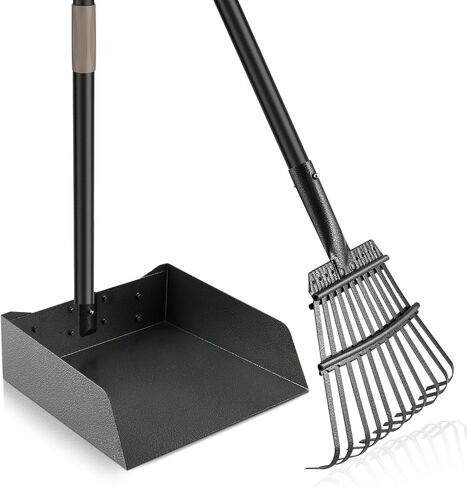 Pooper Scooper for Large Dogs, Metal Poop Scooper with Rake,Tray for Yard in Kuwait