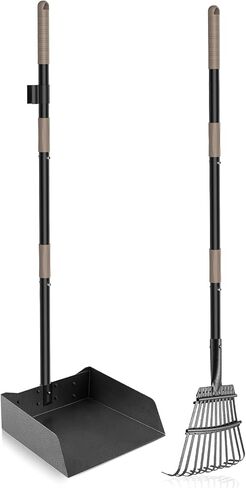 Pooper Scooper for Large Dogs, Metal Poop Scooper with Rake,Tray for Yard in Kuwait