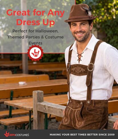 Adult Oktoberfest Brown Hat- German Bavarian Swiss Traditional Hats - Tyrolean Felt Lederhosen Costume Fedora with Feather in Kuwait