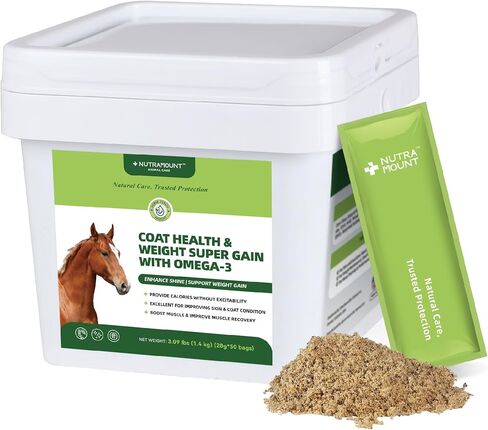 Horse Ground Flaxseed Feed, Natural High-Fat Flaxseed Meal for Horses, Coat Shine & Daily Feed Mix, Easy-to-Digest Horse Feed Ingredient – 1400g in Kuwait