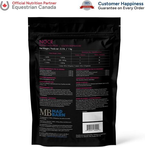 Mad Barn - NOCR 1 kg | Respiratory Health Supplement for Horses | Supports Healthy Lung Function | Helps Maintain Stamina and Peak Performance in Kuwait
