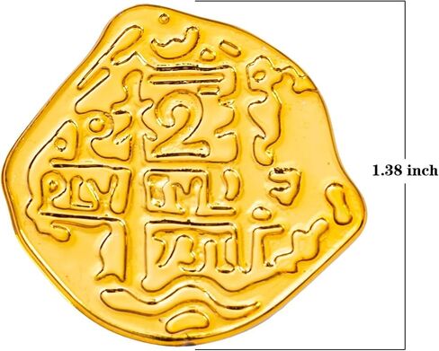 Plastic Gold Pirate Treasure Coins Party Supplies, 72 Pcs in Kuwait