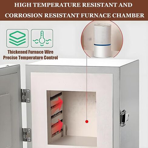 High-Temperature 2000W Electric Burnout Oven Kiln, Muffle Furnace for Jewelry Casting, Integrated Lab Psing Furnace Up to 1150℃, Ideal for Professional and Hobbyist Use in Kuwait