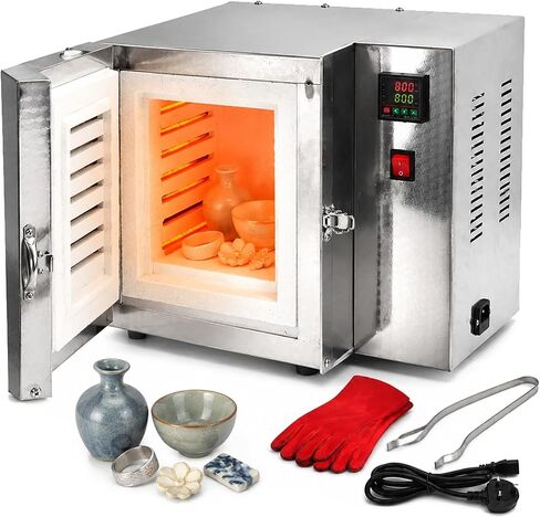 1500W Electric Kiln Furnace - 4-Sided Melting Oven for Jewelry & Pottery, High-Temperature Ceramic Kiln, Perfect for Professional Artists & Hobbyists in Kuwait