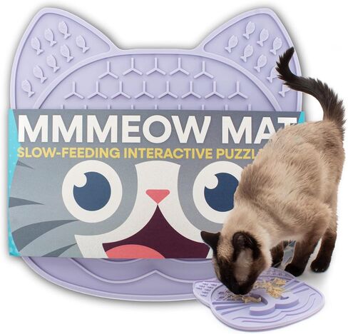 Jackson Galaxy Mmmeow Mat - Slow Feeding Interactive Puzzle Mat for Cats in Kuwait