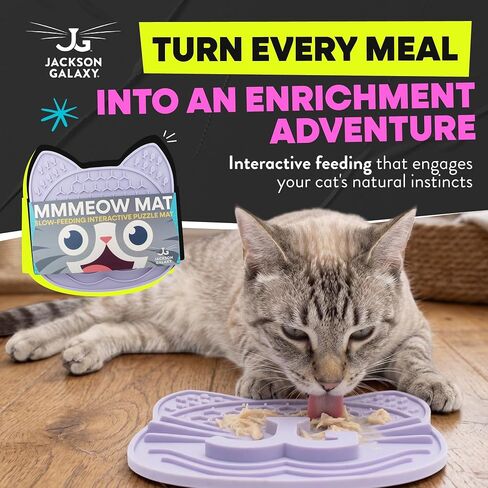 Jackson Galaxy Mmmeow Mat - Slow Feeding Interactive Puzzle Mat for Cats in Kuwait