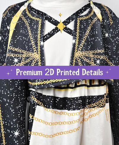 Girls Halloween Costume, Pop Singer Costume, Top Pants with Purple Braid for Cosplay Birthday Party, 4-12 Years in Saudi Arabia