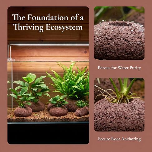 Aquarium Plant Weights, Aquarium Decorations Landscape Stones (6Pcs) in Kuwait