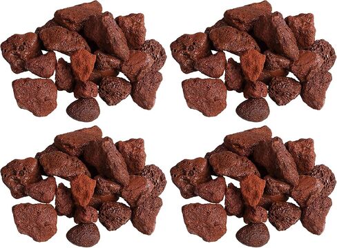 About 30 PackAquarium Red Lava Rock Fish Tank Volcanic Pumice Stones for Shrimp Betta(1''-1.2'') in Kuwait
