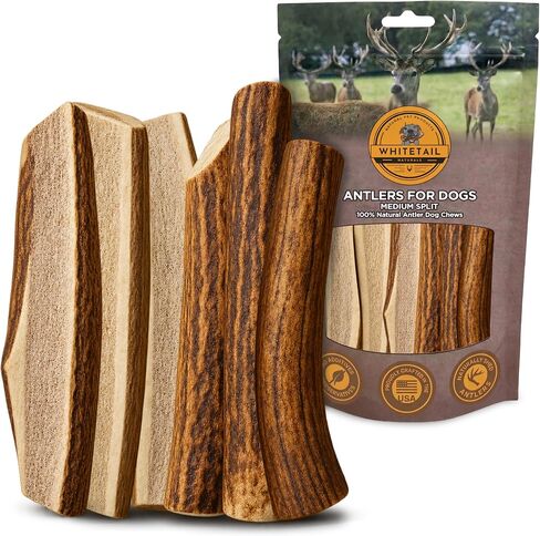 WhiteTail Naturals 6 Pack Split Elk & Deer Antlers for Medium to Large Dogs in Kuwait