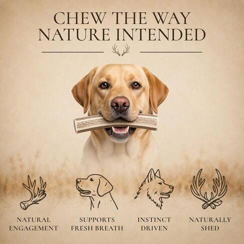WhiteTail Naturals 6 Pack Split Elk & Deer Antlers for Medium to Large Dogs in Kuwait