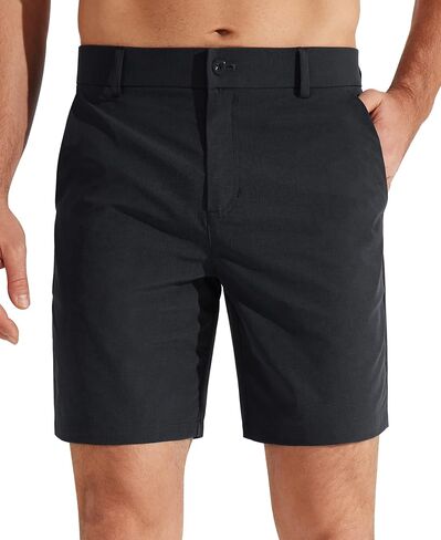 Libin Mens Golf Shorts 7"/9" Work Dress Shorts Casual Flat Front Hybrid Short Lightweight Quick Dry Water Resistant in Kuwait