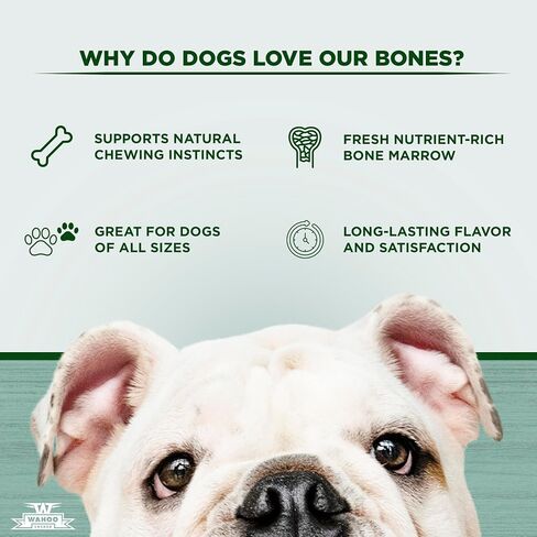 Wahoo Locker Smoked Beef Bones for Dogs, 1.5in, 4 Count in Saudi Arabia