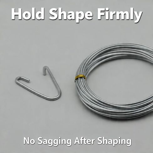 Aluminum Wire, Wire Armature, Bendable Metal Craft Wire for Making Dolls Skeleton DIY Crafts (12Gauge(2mm), Silver) in Kuwait