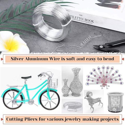 Aluminum Wire, Wire Armature, Bendable Metal Craft Wire for Making Dolls Skeleton DIY Crafts (12Gauge(2mm), Silver) in Kuwait