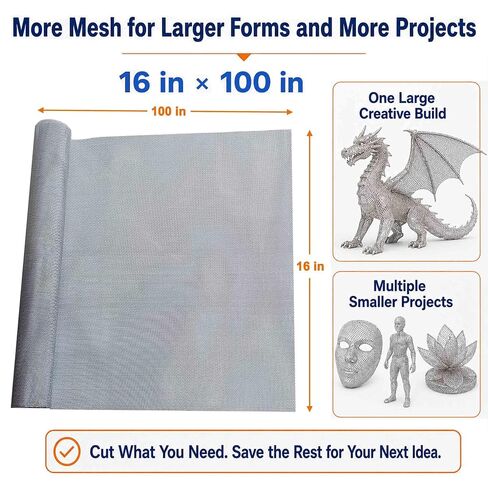 Premium Sculpting Wire Mesh Roll 16x100in for Clay Art & Armature in Kuwait