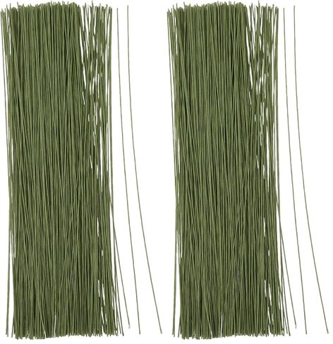 Juvale 300 Pieces Green 18 Gauge Wire for DIY Crafts, Artificial Flower Arrangements (16 in) in Kuwait