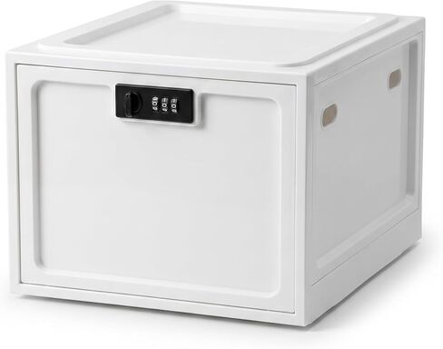 Large Medicine Lock Box for Safe Medication, 5 litres Lockable Storage Box for Snacks Food/Video Games, Phone Lock Boxes with Combination Code for Home/Dorms/Office Storage Lockers in Kuwait