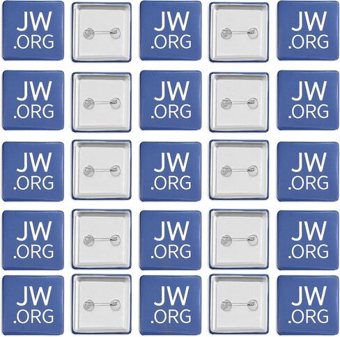 Jw.org1.5" Pin Back Buttons - Jehovah's Witnesses Button, 25 Pack Square in Kuwait