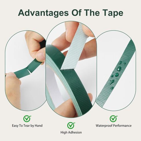 2 Rolls 32 Yards Green Floral Tape, 1/2 Inch Florist Tape in Saudi Arabia