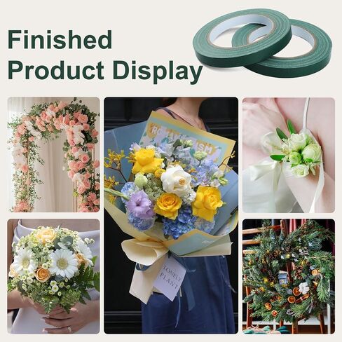 2 Rolls 32 Yards Green Floral Tape, 1/2 Inch Florist Tape in Saudi Arabia