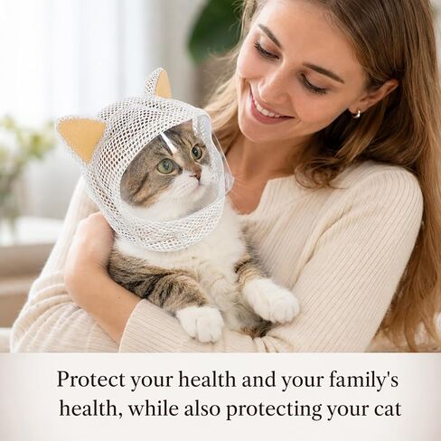 Cat Muzzle for Grooming Nail Trimming Breathable Mesh Cat Mask in Kuwait