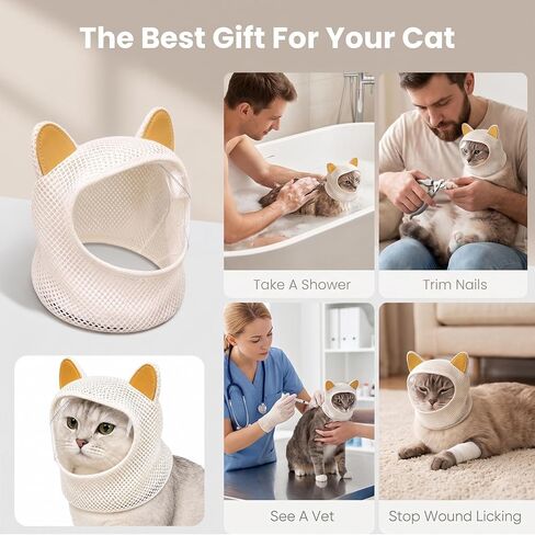 Cat Muzzle for Grooming Nail Trimming Breathable Mesh Cat Mask in Kuwait
