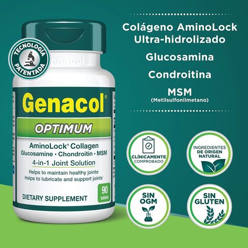 Genacol Glucosamine, Chondroitin & MSM Joint Supplement with Collagen Peptides Glucosamina Condroitina y Colageno Optimum 90 Tablets in Kuwait