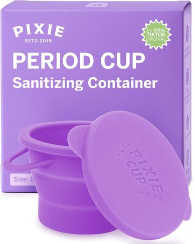 Public Restroom Menstrual Carry Cup 2.0 - Big Cleaner Container to Clean Your Period Cup Or Disc - Microwavable Friendly - Foldable for Travel - Sterilizer Wash Case Holder for Your Menstrual Cups in Saudi Arabia