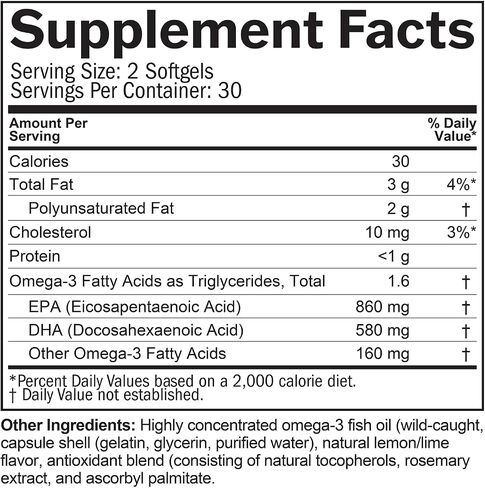 BrainMD Dr Amen Omega-3 Power - 60 Capsules - Joint & Immune Support Supplement - Contains DHA & EPA - Gluten Free - 30 Servings in Kuwait