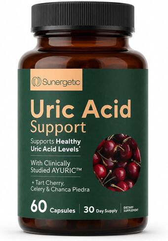 Premium Uric Acid Support Supplement – Uric Acid Cleanse & Kidney Support – Includes Tart Cherry, Chanca Piedra, Celery Extract & Turmeric - Uric Acid Support Formula – 60 Veggie Capsules in Kuwait
