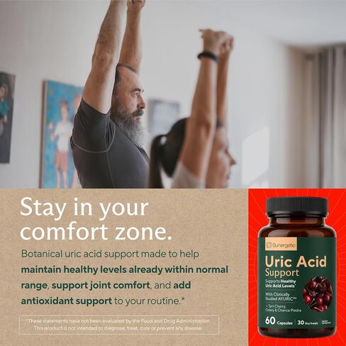 Premium Uric Acid Support Supplement – Uric Acid Cleanse & Kidney Support – Includes Tart Cherry, Chanca Piedra, Celery Extract & Turmeric - Uric Acid Support Formula – 60 Veggie Capsules in Kuwait