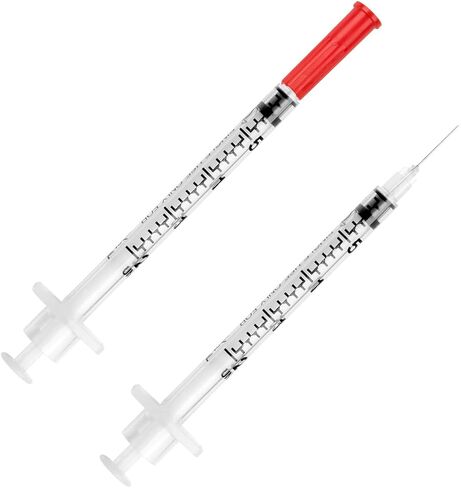 محاقن أنسولين الحيوانات الأليفة من UltiCare VetRx U-40 UltiGuard، 1/2 سم مكعب، 29 جم × 1/2 بوصة، 100 قيراط (مع علامات 1/2 وحدة) in Kuwait