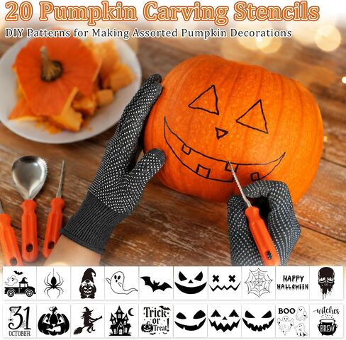 WHYMEO 71 Pcs Halloween Pumpkin Carving Kit Pumpkin Decorating Kit in Kuwait