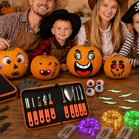 WHYMEO 71 Pcs Halloween Pumpkin Carving Kit Pumpkin Decorating Kit in Kuwait