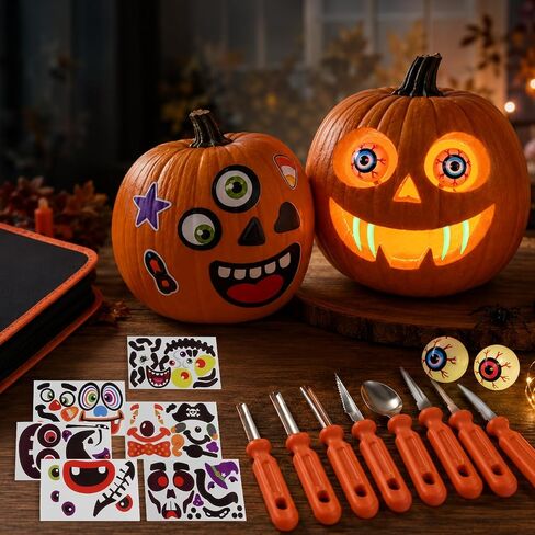 WHYMEO 71 Pcs Halloween Pumpkin Carving Kit Pumpkin Decorating Kit in Kuwait