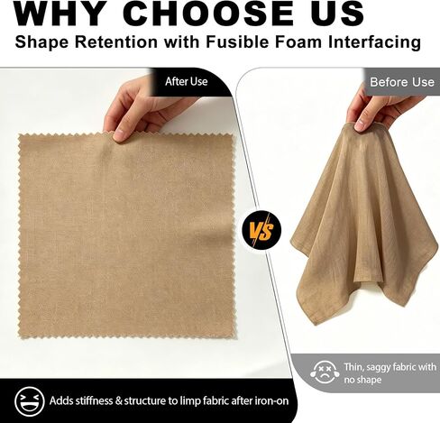 Single-Sided Fusible Foam Stabilizer, Fusible Foam for Sewing in Kuwait