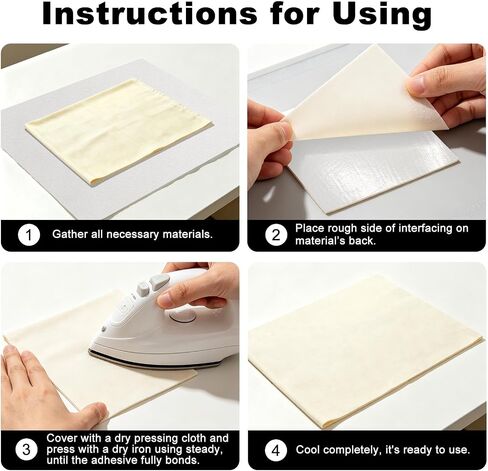 Single-Sided Fusible Foam Stabilizer, Fusible Foam for Sewing in Kuwait