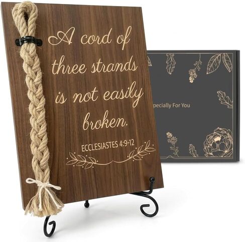 A Cord of Three Strands Wedding Sign, Bible Cross Wedding Unity Sign, Tie The Knot Ceremony - Strand of Three Cords Sign Ecclesiastes 4:9-12 in Kuwait