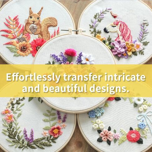 Water Soluble Embroidery Paper, 6PCS 8.5"x11" Printable and Self-Adhesive Embroidery Transfer Paper Embroidery Stabilizer for Hand and Machine Embroidery in Saudi Arabia