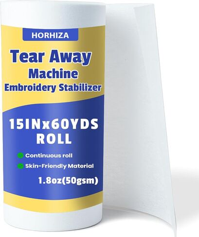 HORHIZA Tear Away Embroidery Stabilizer 10"x 60 Yd Roll in Saudi Arabia