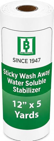 HBI Sticky Wash Away Water Soluble Stabilizer Roll, 12 in x 5 yd in Saudi Arabia