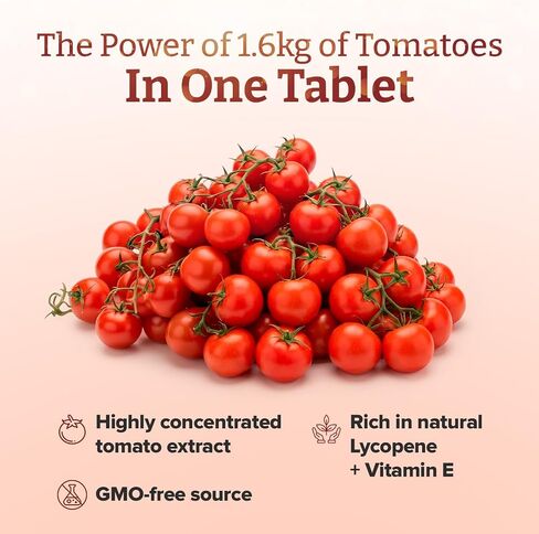pureclinica Lycopene 50mg x 180 Tablets (6 Months Supply). 300% Strength of Regular Lycopene Tablets. in Saudi Arabia