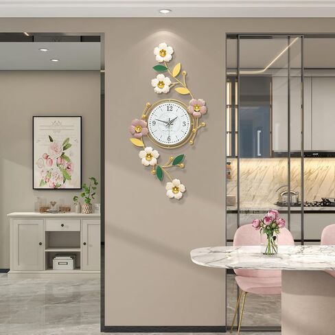 FLEBLE Extra Large Wall Clocks for Living Room Decor Modern Wall Clock Battery Operated Silent Non-Ticking for Home Office Bedroom Kitchen Decorative Analog Clock Quartz for Indoor House in Kuwait