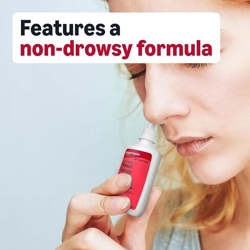Amazon Basic Care Nasal Four بخاخ الأنف، فينيليفرين هيدروكلوريد 1 بالمائة، مزيل احتقان الأنف، 1 أونصة سائلة in Kuwait