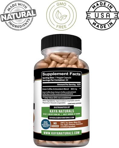 Kaya Naturals Green Coffee Bean 60 Count in Kuwait
