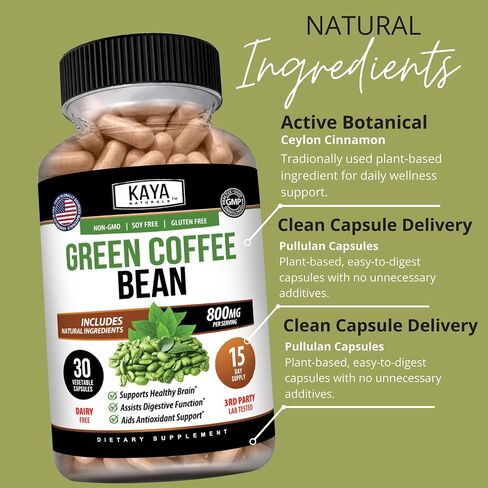 Kaya Naturals Green Coffee Bean 60 Count in Kuwait
