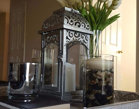 6" Tall x 3.5" Wide - Cylinder Glass Vase and Flower Guide Booklet -for Weddings, Events, Decorating, Arrangements, Flowers, Office, or Home Decor. in Saudi Arabia